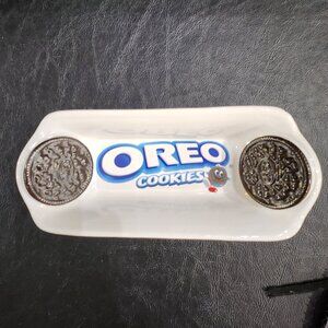 Vintage Oreo cookies advertising collectible 1970s. Porcelain dish.